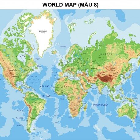 Bản đồ thế giới khổ lớn mẫu 8
