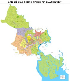 Bản đồ giao thông TpHCm 24 quận huyện