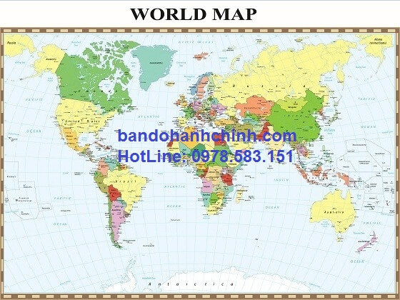 Bản đồ thế giới khổ lớn mẫu 36
