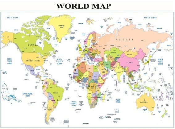 bản đồ thế giới khổ lớn mẫu 24
