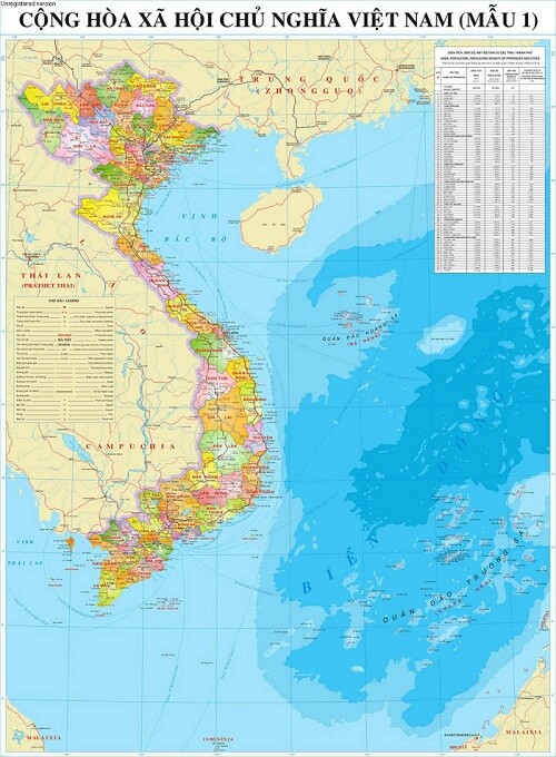 Bán bản đồ Việt Nam khổ lớn tại Hà Nội