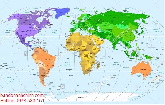 Mua bản đồ thế giới cỡ lớn