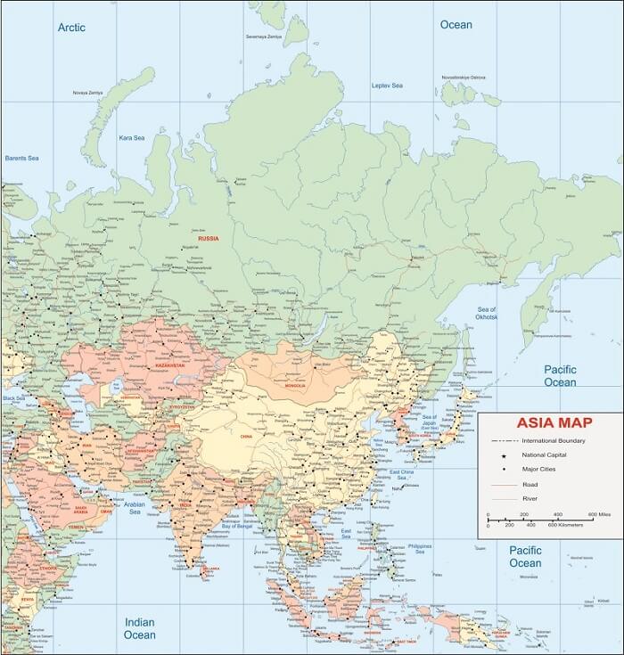 bản đồ châu Á