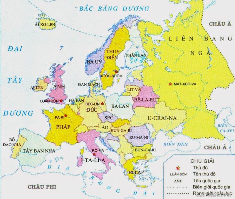 Bản Đồ Châu Âu - Europe Map