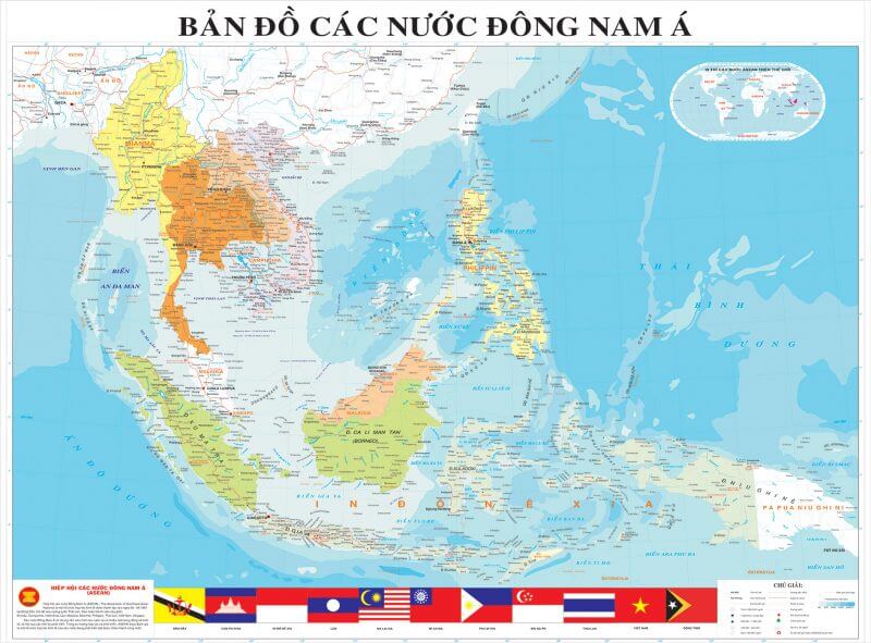 Bản đồ Đông Nam Á - Southeast Asia map