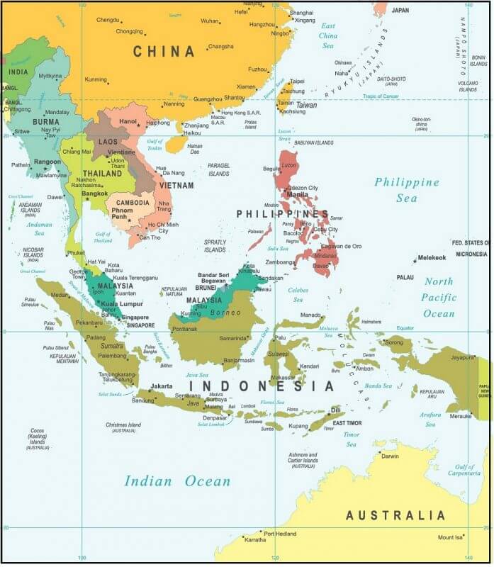 bản đồ Đông Nam Á