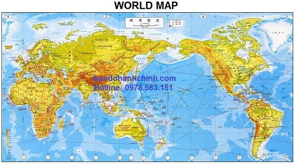 Bản đồ thế giới tiếng Hàn