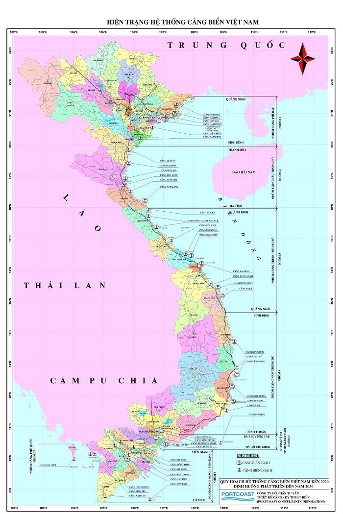 Bản Đồ Cảng Biển Việt Nam Và Hệ Thống Giao Thông Đường Thủy