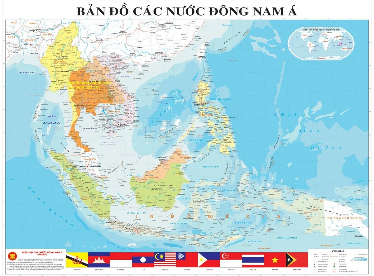 Bản Đồ Các Nước Đông Nam Á
