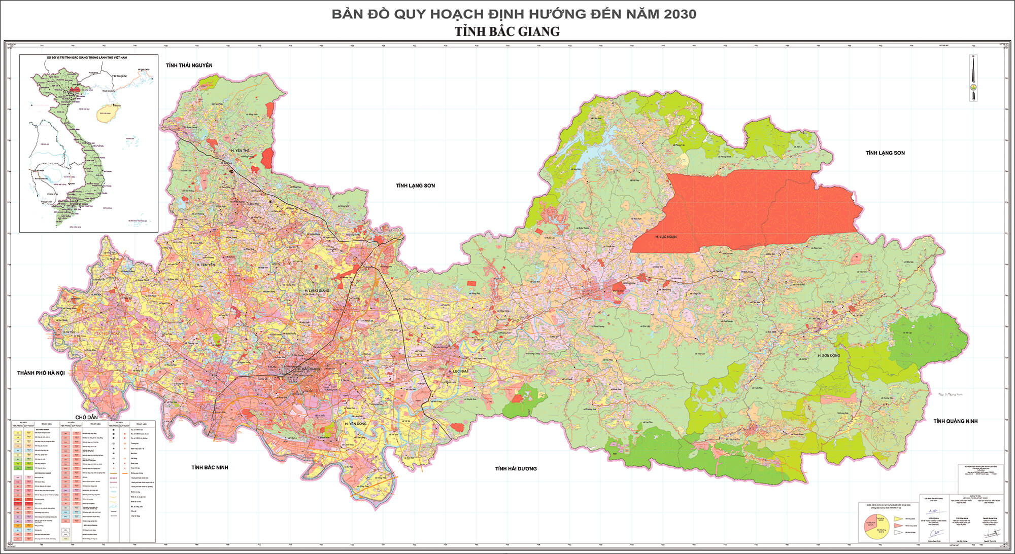 Bản đồ hành chính  Huyện Lạng Giang
