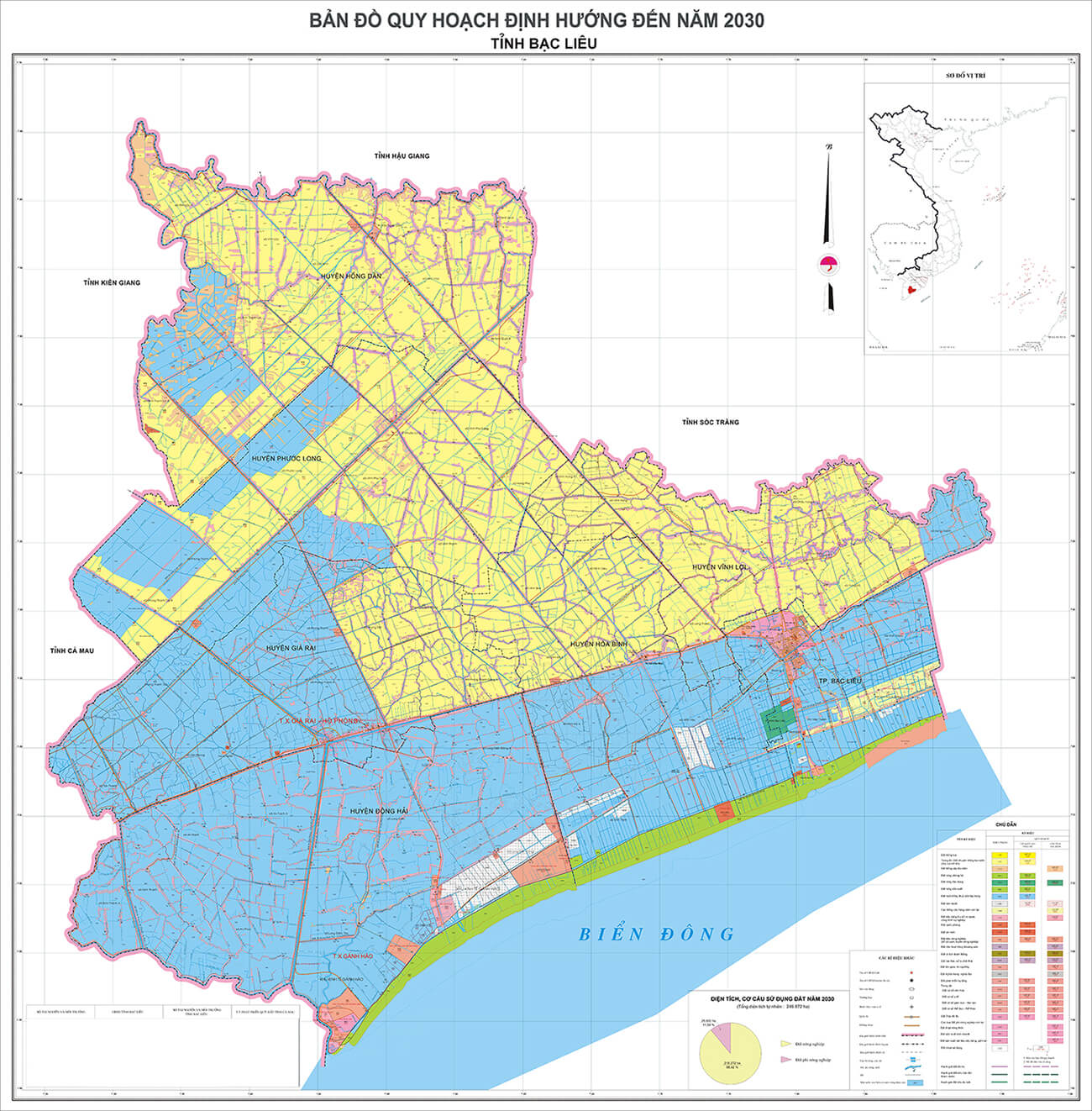 Bản Đồ Quy Hoạch Huyện Hồng Dân Tỉnh Bạc Liêu Đến Năm 2030