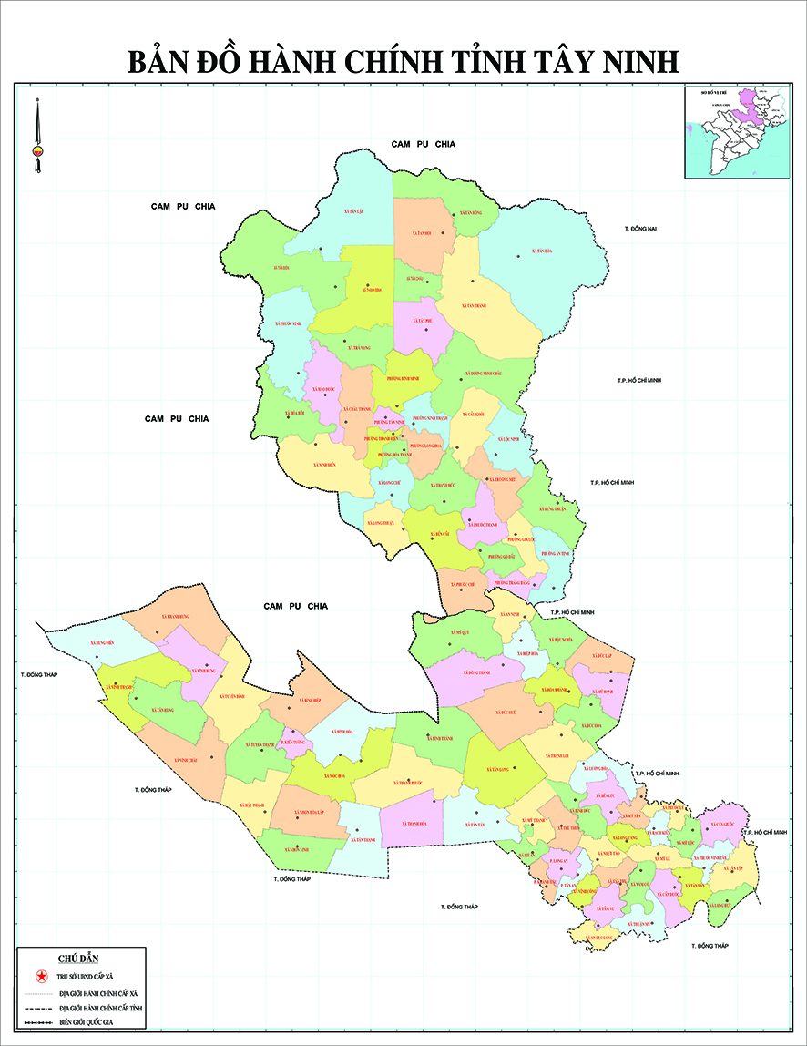 Bản Đồ Tỉnh Tây Ninh Mới Nhất Sau Sáp Nhập