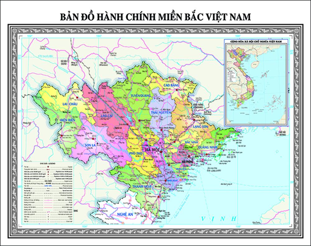 Bản Đồ Miền Bắc Việt Nam Mới Nhất Sau Sáp Nhập