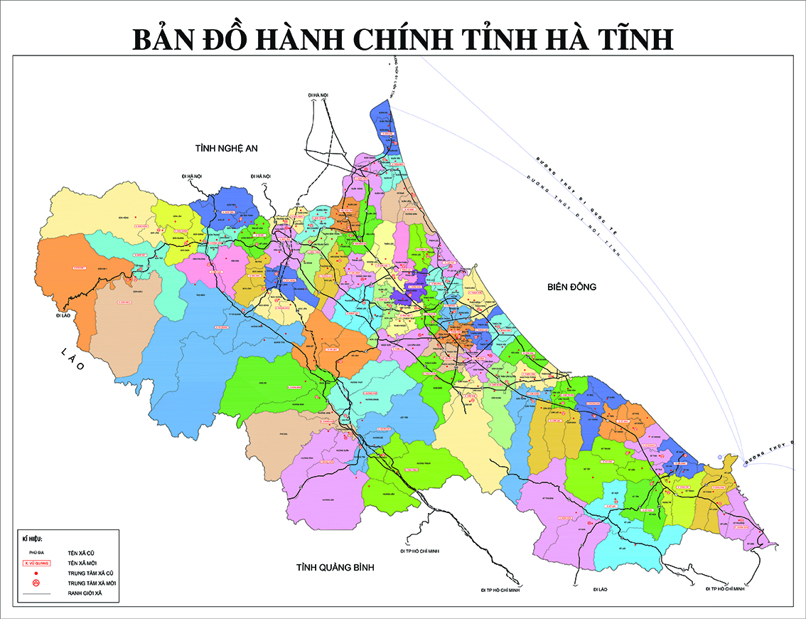 Bản Đồ Tỉnh Hà Tĩnh Mới Nhất Sau Sáp Nhập