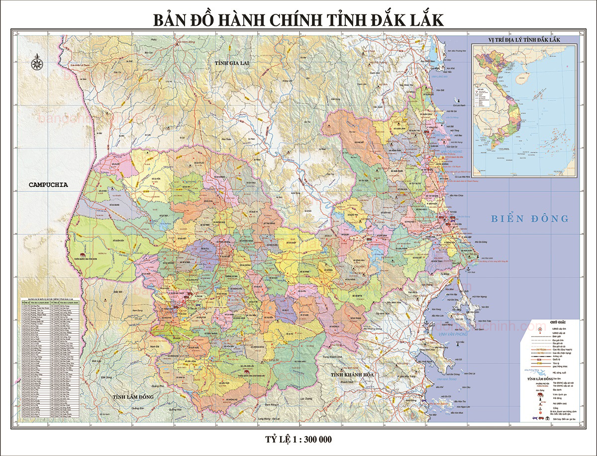 Bản Đồ Tỉnh Đăk Lăk Sau Sáp Nhập